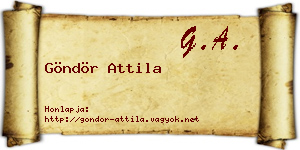Göndör Attila névjegykártya