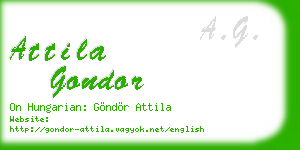 attila gondor business card
