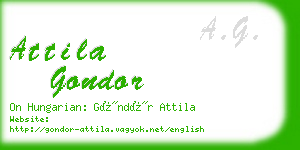 attila gondor business card